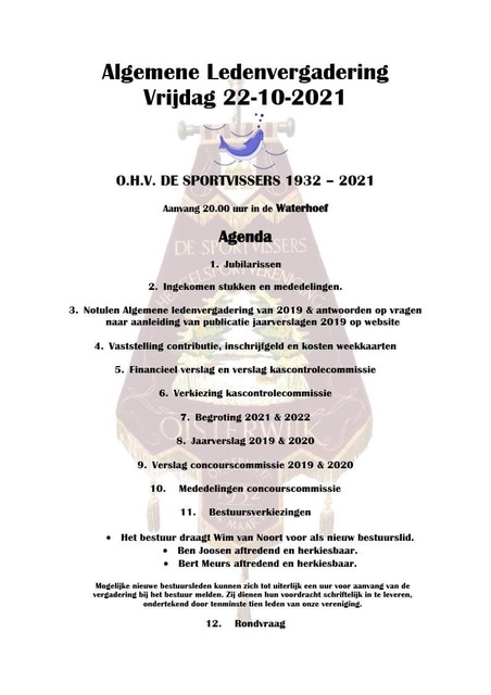 uitnodiging ledenvergadering